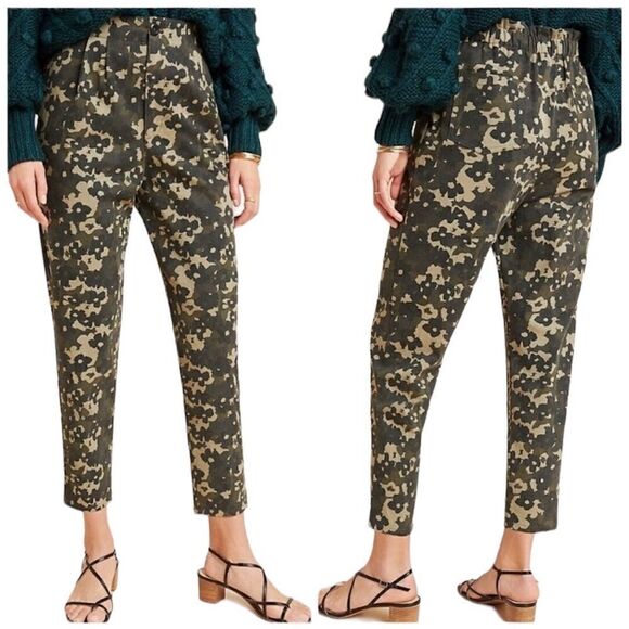 NWOT Anthropologie Amadi Camo Trouser Pant - Picture 1 of 11